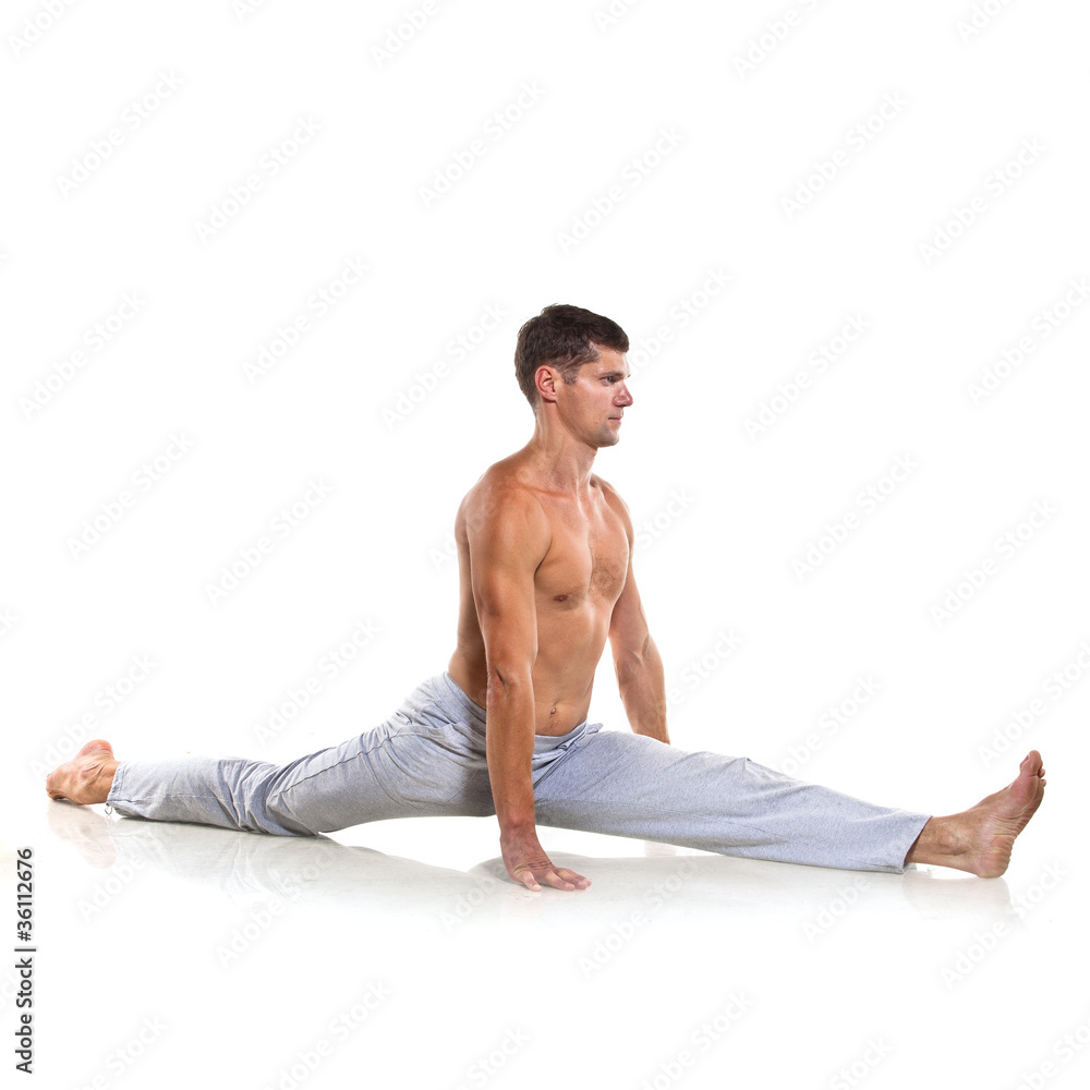 Man is making yoga Man is making yoga