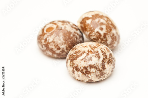 Russian mint gingerbreads. Isolated over white background