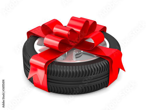 disk wheel on white backgro...
