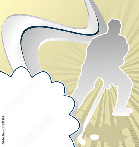 Sport Template Poster Hockey. Vector Illustration.