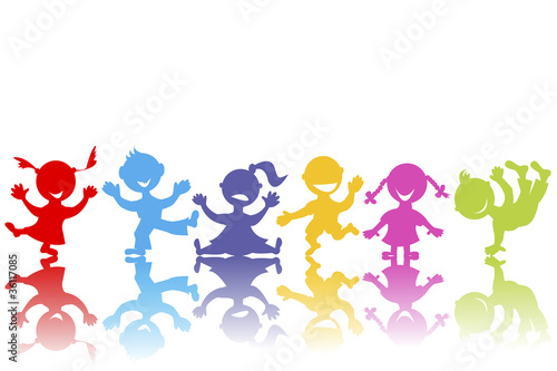 Colored hand drawn children