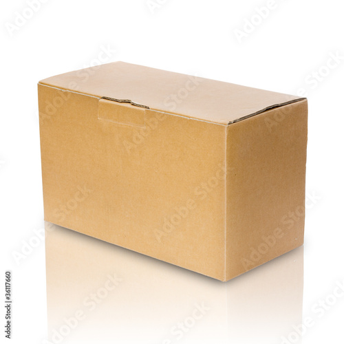 Close brown paper box © nuttakit
