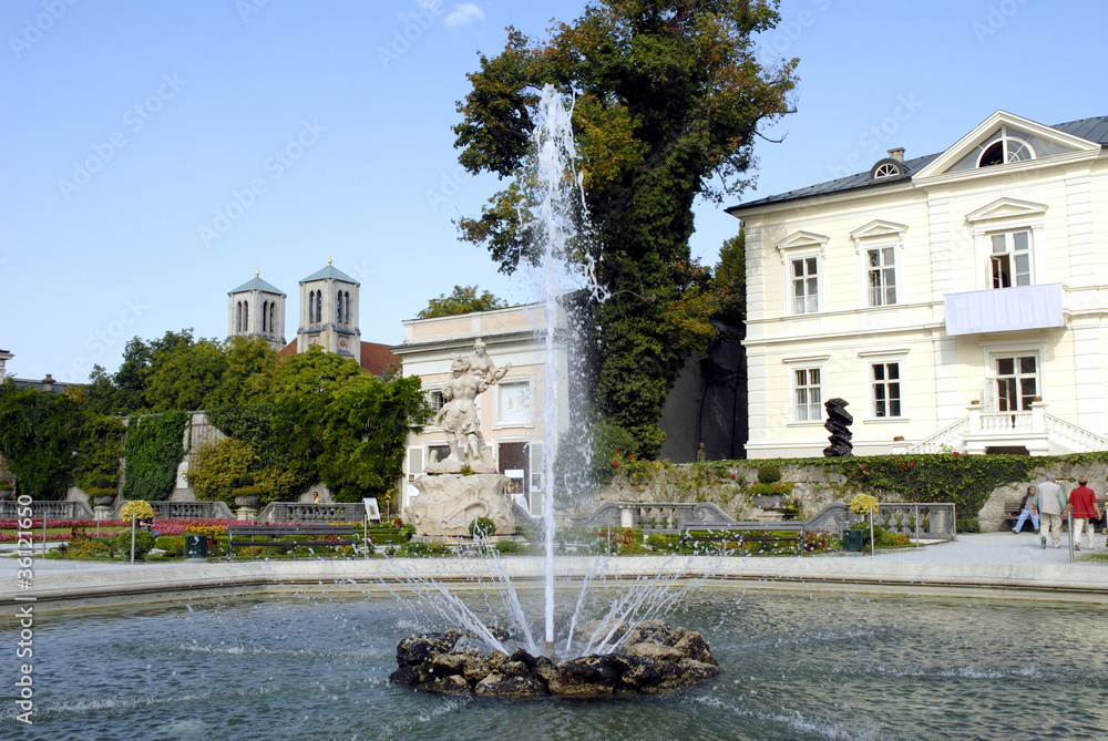 Pegusus Fountain in Mirabell Gardens,Salzburg Austria