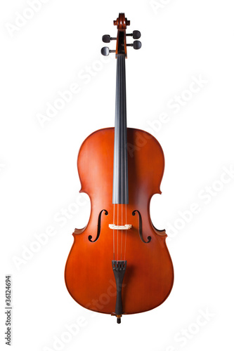 Fototapeta Violin isolated on white background. with clipping path