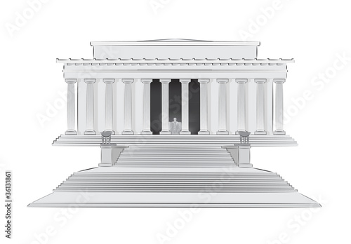 Lincoln Memorial vector illustration