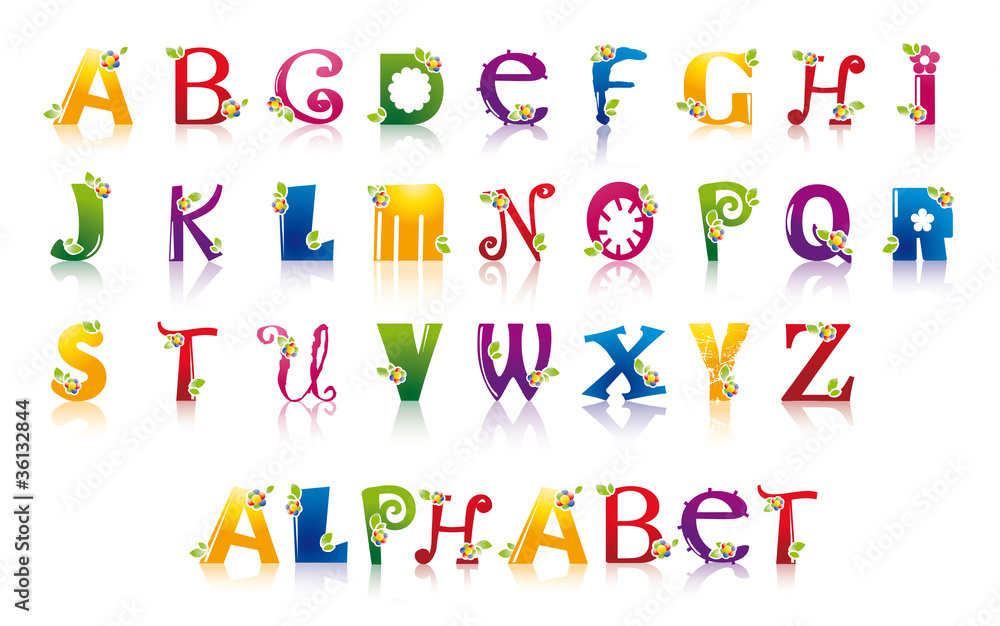 Alphabet fleurs - photo