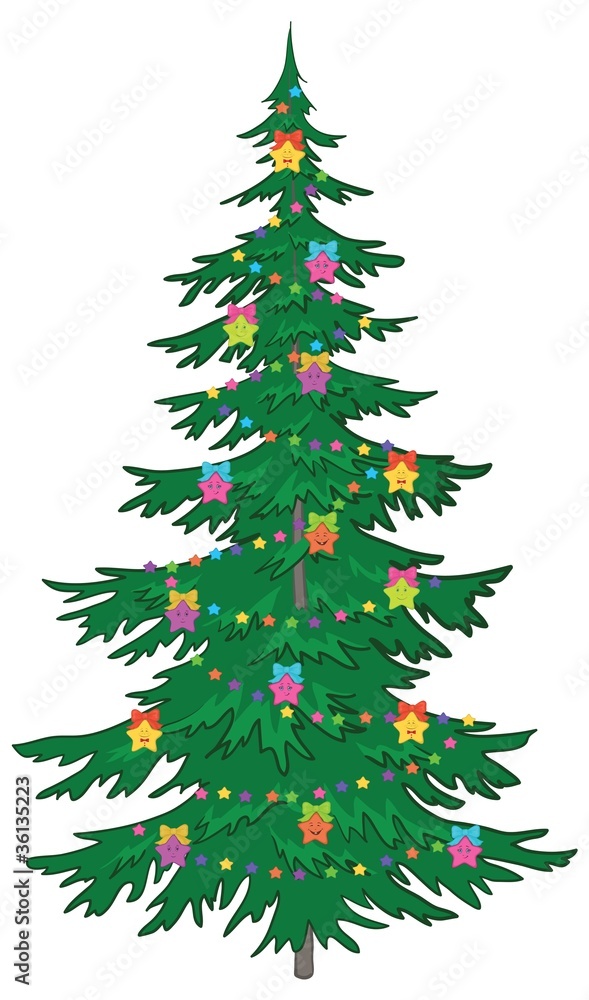 Christmas tree with ornaments Christmas tree with ornaments