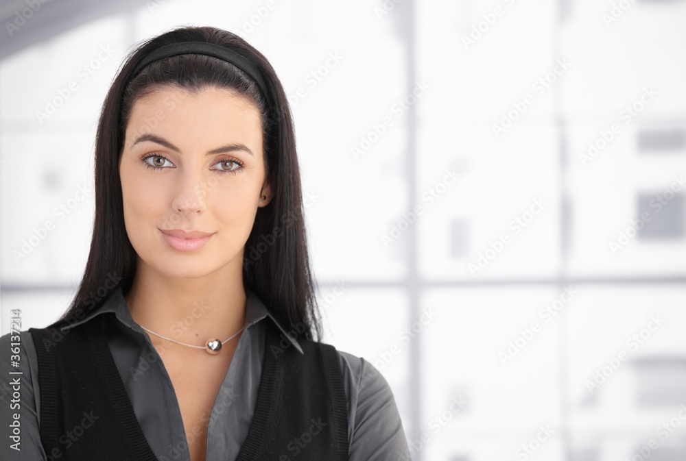 Closeup portrait of attractive woman Closeup portrait of attractive woman
