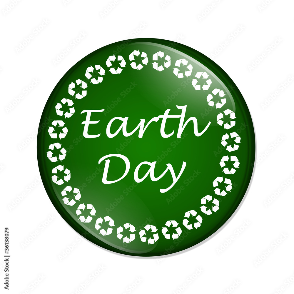 Earth Day button Earth Day button