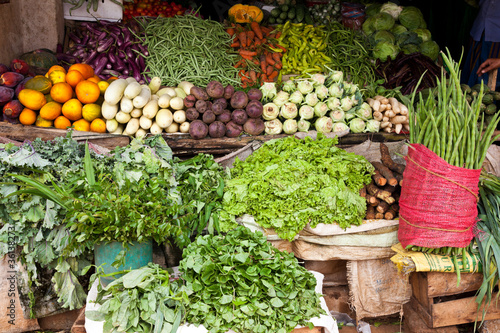 various vegetables in vegetable shop, sri lanka