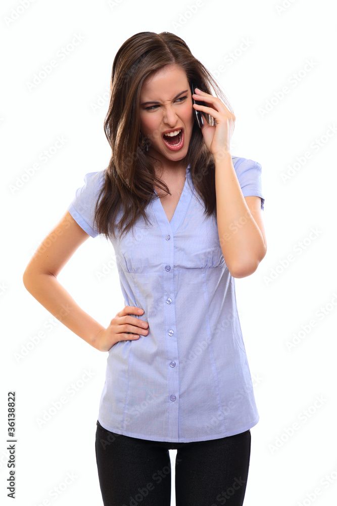 angry young brunette woman angry young brunette woman