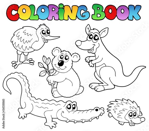 Coloring book Australian animals 1