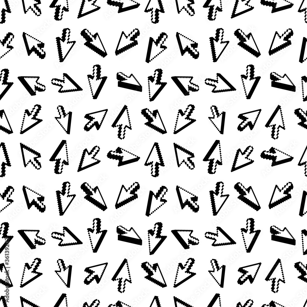 Cursor seamless background pattern. Vector. Cursor seamless background pattern. Vector.