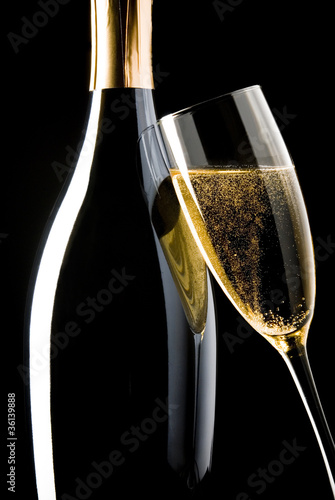 Canvastavla champagne