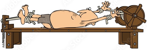 Man Being Tortured On The Rack