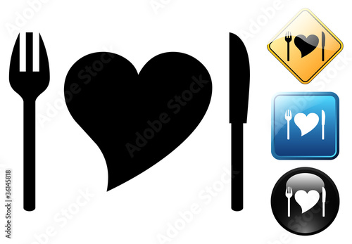 Nutrition pictogram and signs