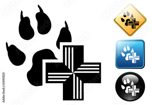 Animal care pictogram and signs