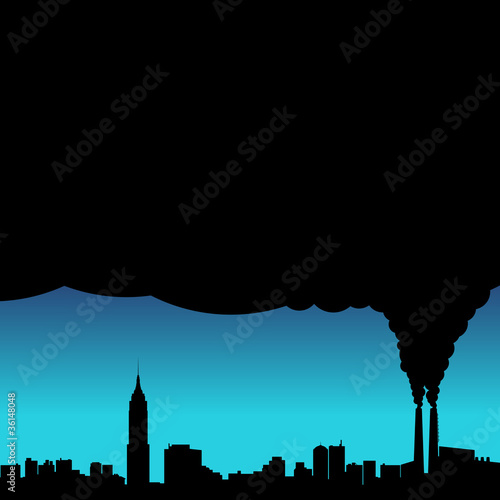 City Pollution Vector