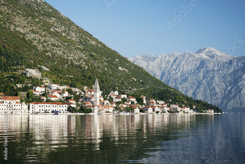 perast in kotor bay montenegro