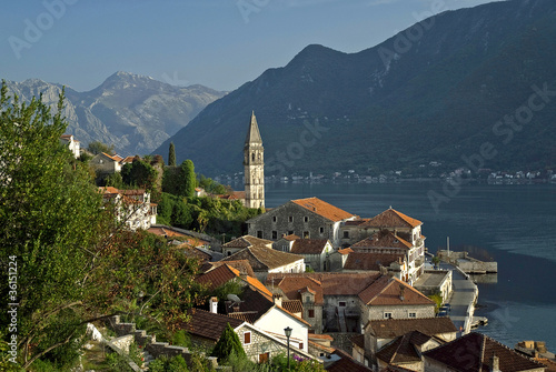perast village in kotor bay montenegro
