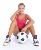 Beautiful smile from young teenage sports girl
