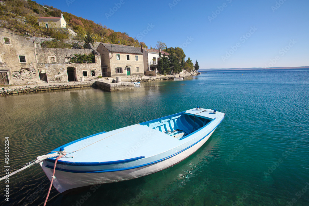 Boat in fishing village