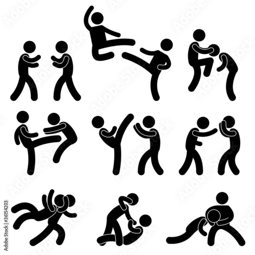Fight Fighter Muay Thai Boxing Karate Taekwondo Wrestling