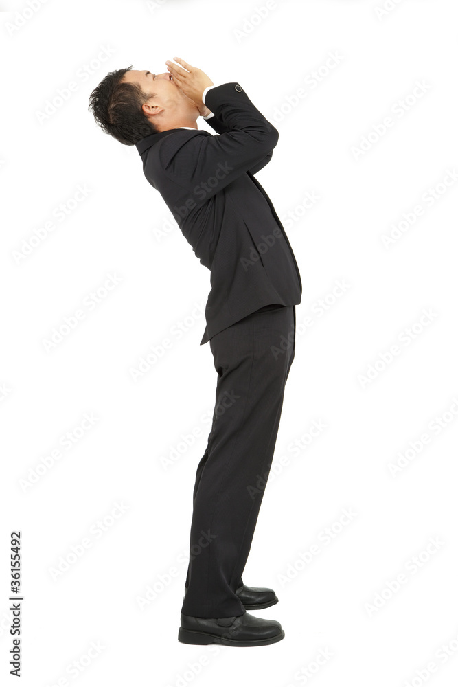 Businessman with shouting Businessman with shouting