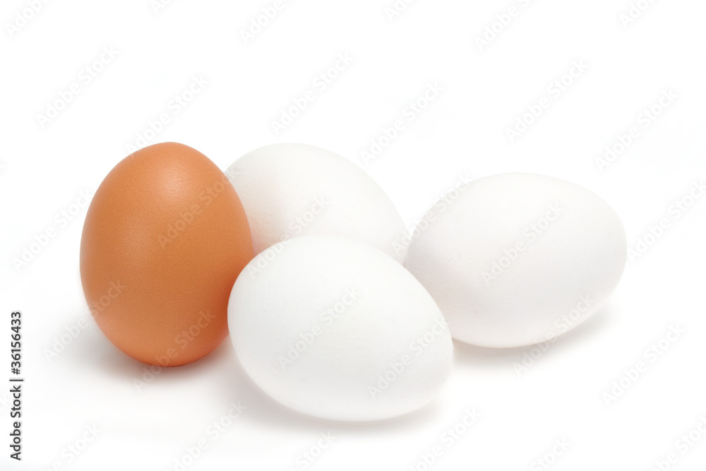 Eggs isolated on a white background