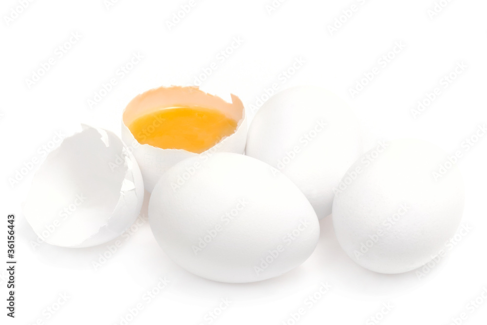 Eggs isolated on a white background Eggs isolated on a white background