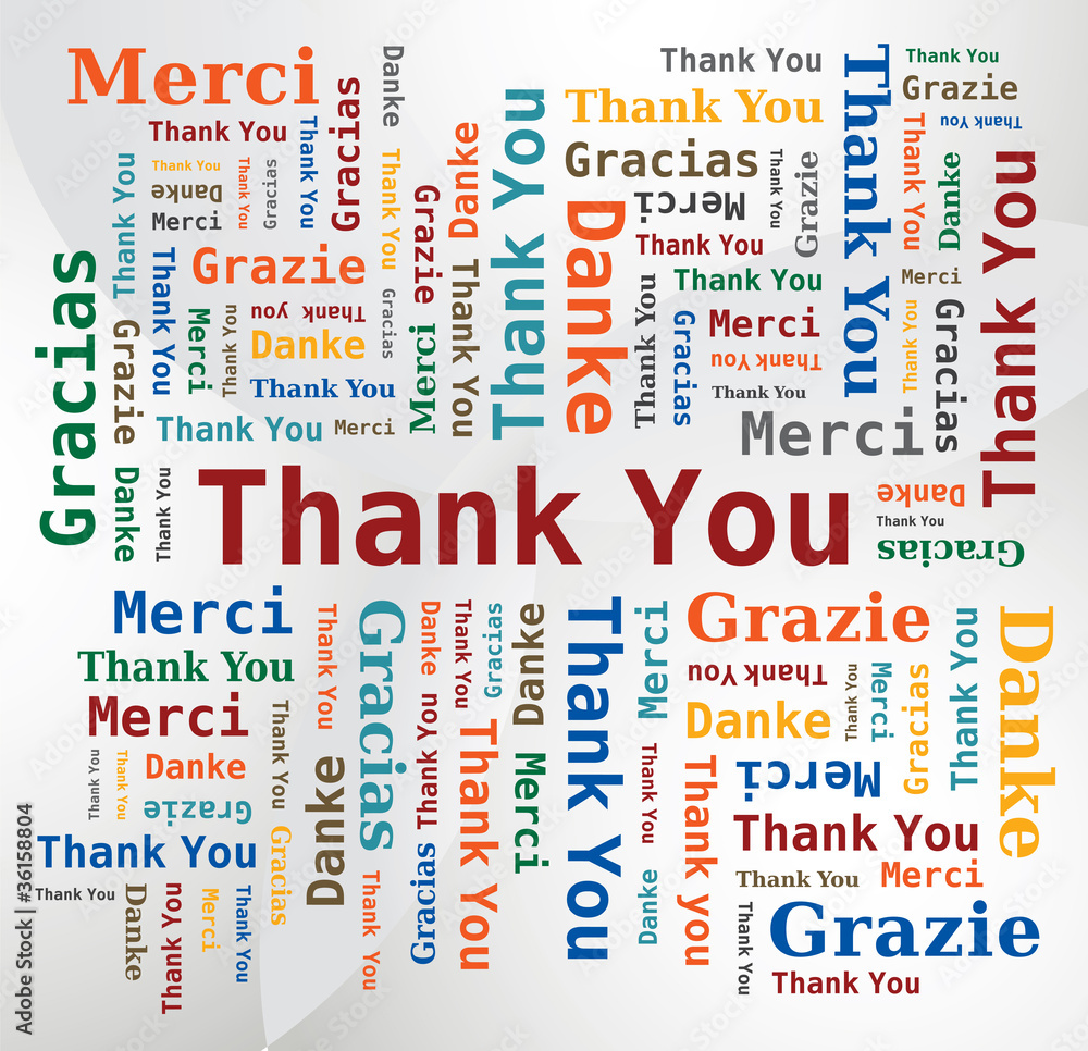 Merci - Thank you - Danke - Grazie - Gracias / Nuage de Mots Merci - Thank you - Danke - Grazie - Gracias / Nuage de Mots
