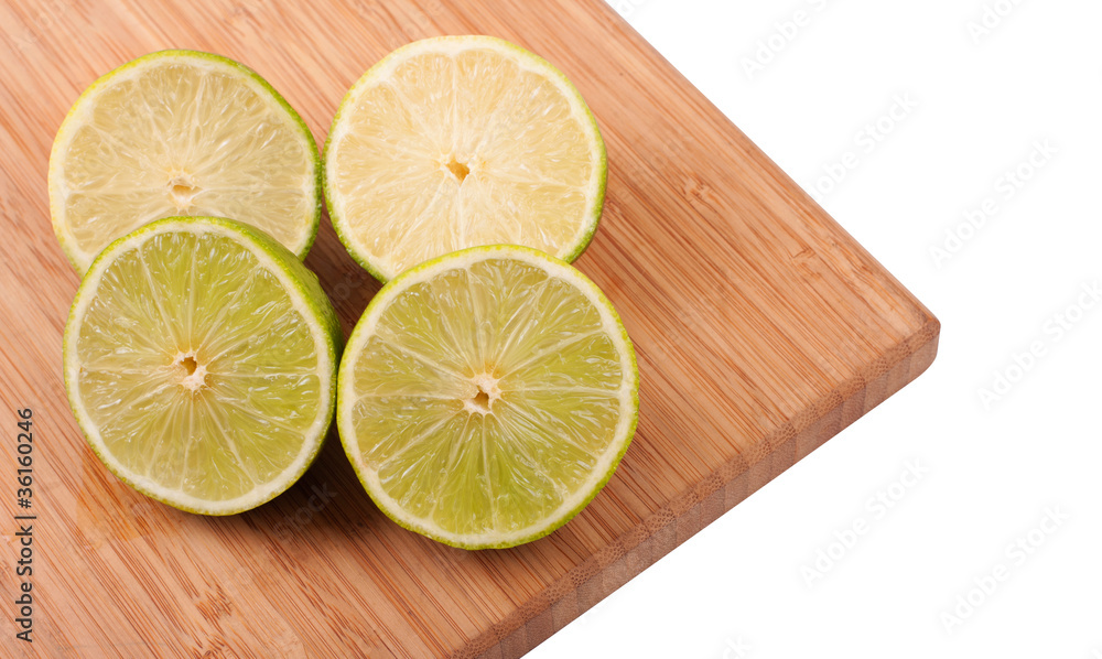 Slices of lemons and limes Slices of lemons and limes