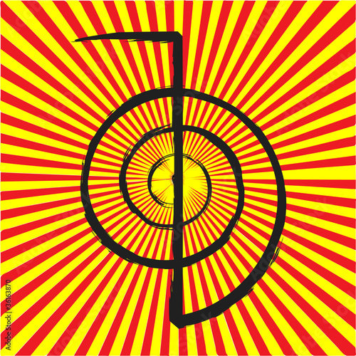 vector of reiki symbol chokurei cho ku rei