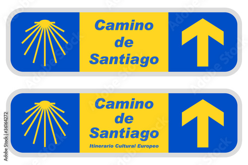 Wegweiser "Camino de Santiago" / Jakobsweg