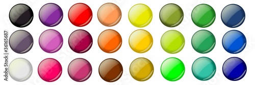 Set of 24 colorful buttons
