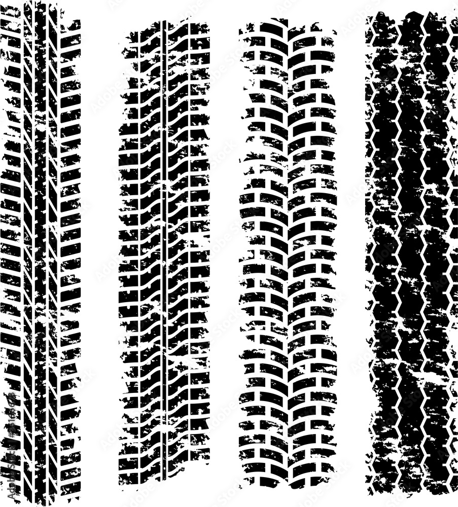 Tire tracks Tire tracks