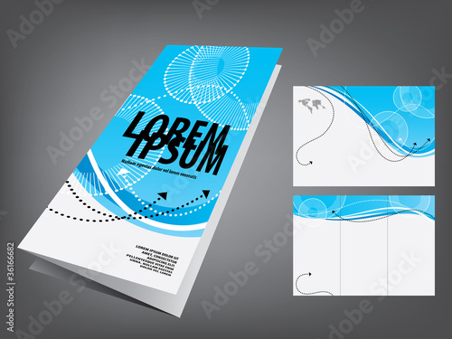 business tri fold brochure layout
