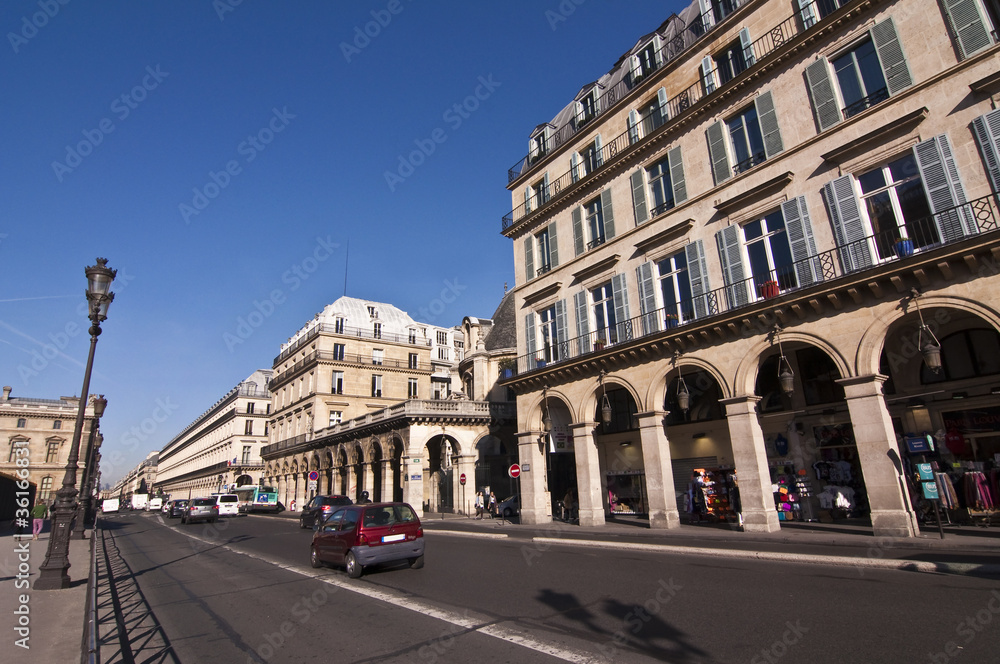 Rue de Rivoli à Paris - France