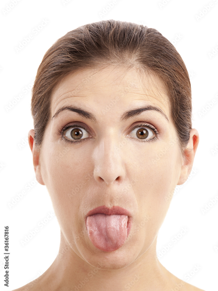 Pulling tongue out Pulling tongue out