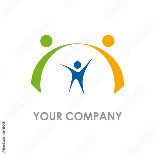 Logo parents protect children # Vector