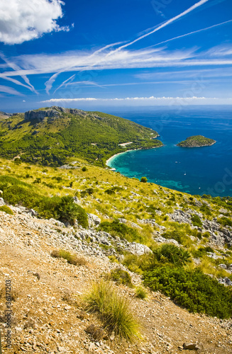 Cape formentor in the coast of mallorca ,balearic islands