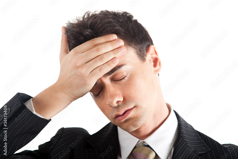Portrait of a worried and stressed businessman Portrait of a worried and stressed businessman