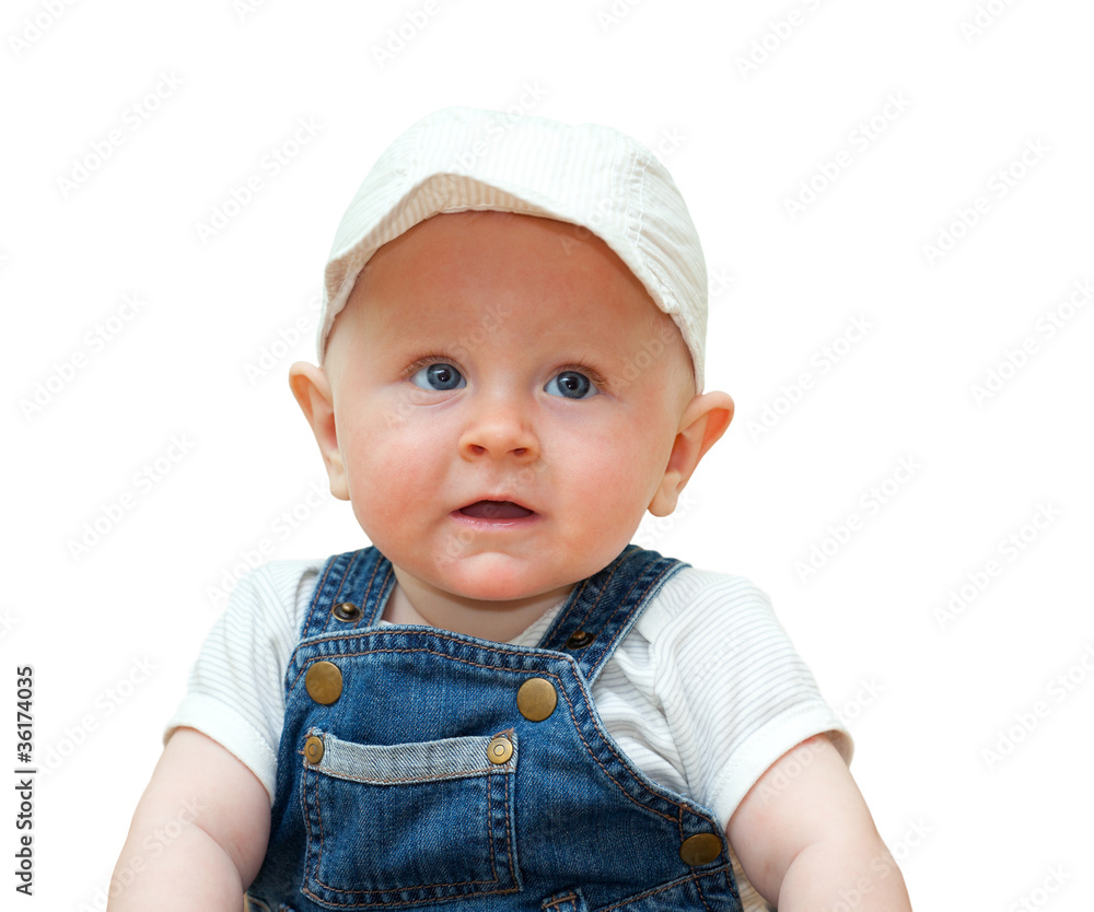 bright portrait of adorable baby isolated on white bright portrait of adorable baby isolated on white