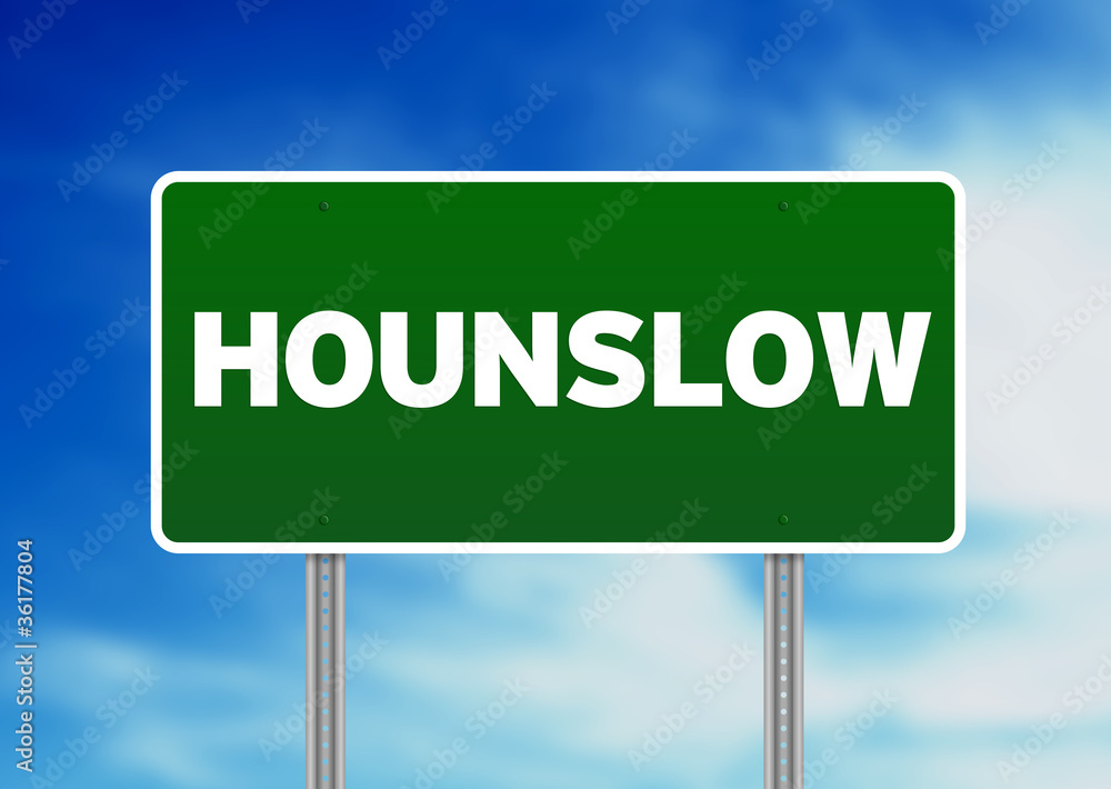Green Road Sign - Hounslow, England Green Road Sign - Hounslow, England