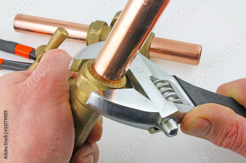 assemble plumbers fittings photo