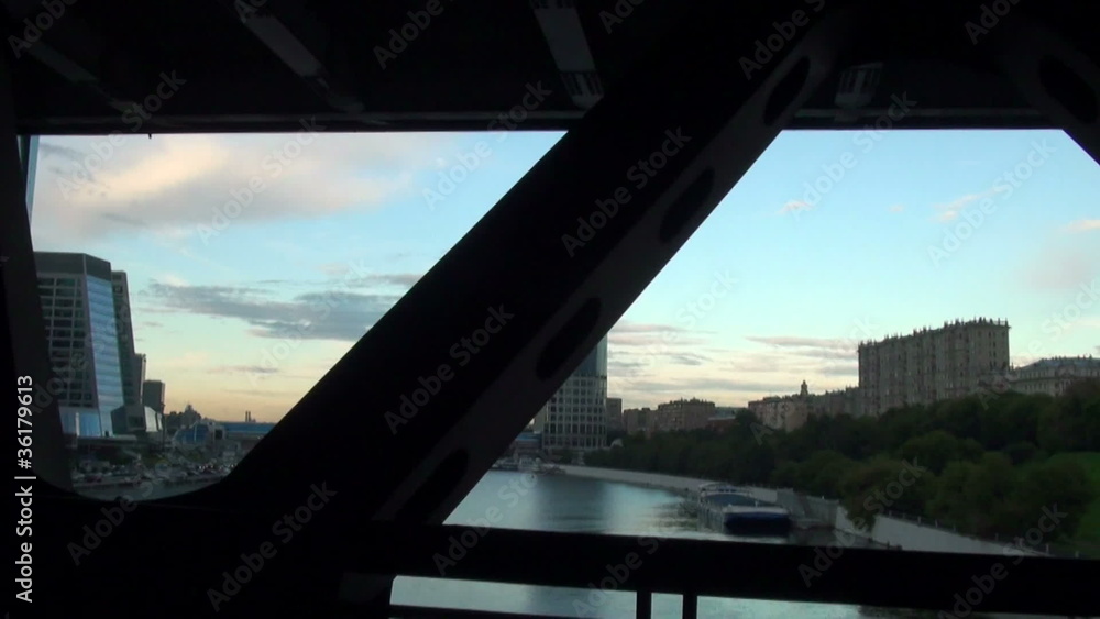 The reinforced concrete bridge. Metal constructions. The reinforced concrete bridge. Metal constructions.