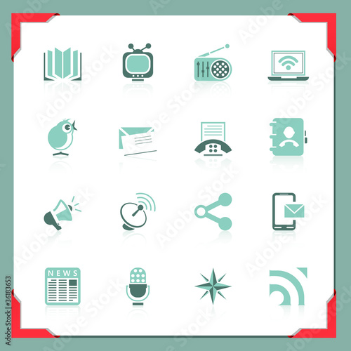 Communication icons | In a frame series