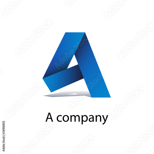 Logo strip letter A # Vector