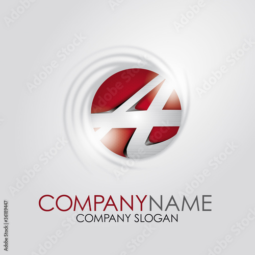 Alphabet Logo Corporate Marke Firmenlogo, initial letter A 3D