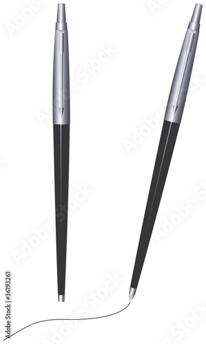 Vector Detailed Illustration of a Pen